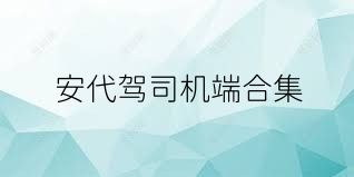 安代驾司机端合集