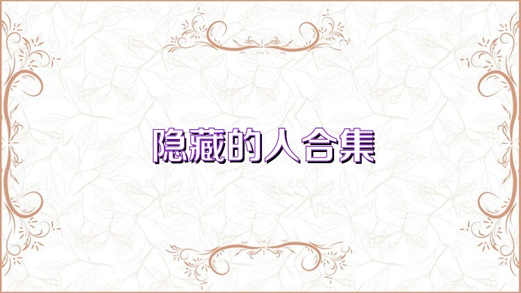隐藏的人合集