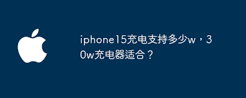 iphone15支持多少w充电