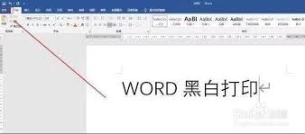 word文档如何设置单色打印