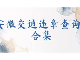 安徽交通违章查询合集