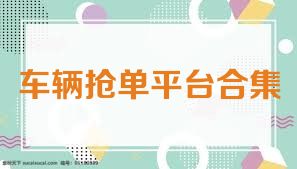 车辆抢单平台合集