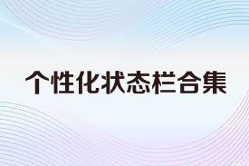 个性化状态栏合集