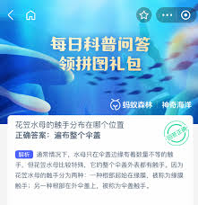 花笠水母触手分布位置在哪